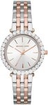 MICHAEL KORS Petite Darci analoge Quarzuhr mit Silber- und roségoldfarbenem MICHAEL KORS Petite Darci analoge Quarzuhr mit Silber- und roségoldfarbenem