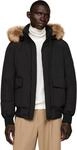 Tommy Hilfiger Herren Jacke Rockie Down Bomber abnehmbare Kapuze, Schwarz (Black),