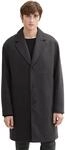 TOM TAILOR Denim Herren Relaxed Fit Wollmantel mit Reverskragen, 10617 - Black Grey