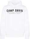 Camp David Herren Basic Hoodie mit Logo Print Opticwhite XL