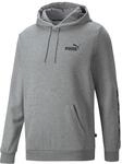 PUMA Herren ESS+ Tape Hoodie FL Sweat, Mittelgraues Heather, S