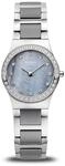 BERING Damen Quarz Uhr | Armbanduhr 26 mm silbernes Edelstahlgeh&auml;use und graues