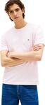 Tommy Hilfiger Herren T-Shirt Kurzarm Seasonal Solid Tee mit Rundhalsausschnitt, Rosa