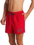 Nike 5 Volley Short Costume da Bagno Uomo Rosso (University Red) XL