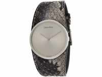 Calvin Klein Damen Analog Quarz Uhr mit Leder Armband K5V231Q4