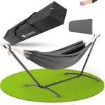 Juskys H&auml;ngematte Paya mit Gestell - Outdoor Doppelh&auml;ngematte f&uuml;r 2 Personen...