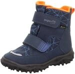 Superfit Jungen HUSKY warm gef&uuml;tterte Gore-Tex Schneestiefel, BLAU/ORANGE 8030, 35