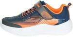 Skechers Microspec Advance Sneaker, Navy/Orange, 27.5 EU
