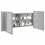 vidaXL LED Spiegelschrank, Badezimmerschrank mit Stauraum LED-Beleuchtung, Badschrank