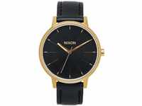 Nixon Damen-Armbanduhr Kensington Leather Gold/Black Analog Quarz Leder A108513-00