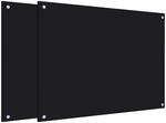 vidaXL K&uuml;chenr&uuml;ckw&auml;nde 2 Stk. Schwarz 80x60 cm Hartglas, R&uuml;ckwand,...