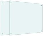 vidaXL K&uuml;chenr&uuml;ckw&auml;nde 2 STK. Wei&szlig; 70x60 cm Hartglas, R&uuml;ckwand, R&uuml;ckwand...