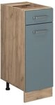Vicco K&uuml;chenunterschrank R-Line, Blau-Grau, 30 cm | 1 Schublade &middot; Ohne