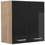 Vicco H&auml;ngeschrank R-Line, Schwarz Hochglanz, 60 cm, zur freien Kombination