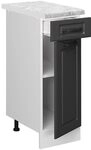 Vicco K&uuml;chenunterschrank R-Line, Anthrazit Landhaus, 30 cm AP Marmor, zur...