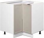 Vicco Eckunterschrank Fame-Line, GrauBeige, 80.5 cm ohne Arbeitsplatte, zur