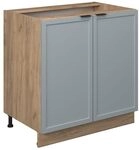 Vicco K&uuml;chenunterschrank Fame-Line, Hellblau-grau, 80 cm