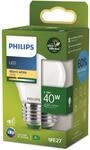 Philips LED-Gl&uuml;hbirne klassisch, UltraEffizient, 40W, 485Lm, P45, E27 2700K, mattes