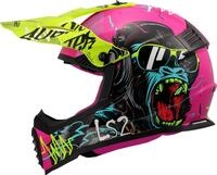 LS2, Moto-Cross-Helm f&uuml;r Kinder FAST II MINI GORILLA Gloss Purple, L