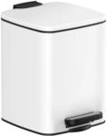 SONGMICS Kosmetikeimer, 6 Liter, M&uuml;lleimer Bad, Softclose, Stahl