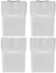 Set von 4 M&uuml;lltonnen KEDEN SORTIBOX f&uuml;r Recycling, wei&szlig;, 80L