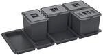 SOTECH Abfallsammler Draw 15+15+15+15L Abfalleimer mit Deckel Abfallsystem f&uuml;r