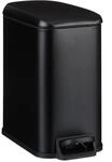 Relaxdays M&uuml;lleimer Bad, 5 l, Kosmetikeimer mit Soft-Close, Matte Optik,