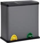 SVITA TC2Combo35 M&uuml;lleimer 35Liter Grau kombiniert 12L+23L doppelt Abfalleimer