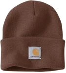 Carhartt Unisex Knit Cuffed Beanie Hat, Brown, One Size