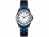 Guess Damen Analog Quarz Uhr mit Edelstahl Armband W0557L3
