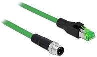 Delock Netzwerkkabel M12 4 Pin D-kodiert zu RJ45 Stecker PVC 2 m