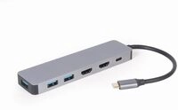 CABLEXPERT USB Type-C Docking mit Power Delivery 100W 3-in-1 (HUB + HDMI + PD...