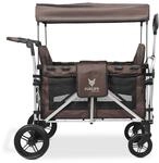 FUXTEC Bollerwagen faltbar FX-CTXL900 Braun mit Dach - Transportwagen klappbar