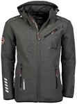 Geographical Norway Royaute Men's Waterproof Softshell Jacket, Outdoor Hooded Coat,