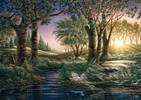 Schmidt Spiele 58546 Morgenzauber am Teich, Terry Redlin, 1000 Teile Puzzle