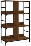 vidaXL B&uuml;cherregal, B&uuml;cherschrank mit 6 F&auml;chern, Regal mit verstellbaren...