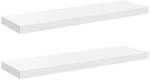 vidaXL 2X Wandregal Schwebend H&auml;ngeregal Wandboard B&uuml;cherregal Regalbrett