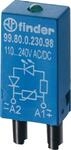 Finder Steckmodul mit gr&uuml;ner LED Plus 110-220 V AC/DC, 1 St&uuml;ck, 99.80.0.230.98