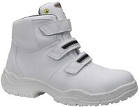 ELTEN Sicherheitsschuhe White Strap Mid ESD S3S, Damen und Herren, Textil,