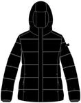 CMP, JACKET FIX HOOD, 34K0706, Basic Black, D38, Woman
