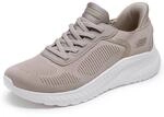 Skechers Damen Hands Free Slip-ins Bobs Squad Chaos-Current Muse Sneaker, Taupe