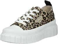 s.Oliver Damen Plateau Sneaker aus Stoff Bequem, Mehrfarbig (Leopard), 39 EU