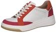 CAPRICE Damen Sneaker flach aus Leder Low Top, Wei&szlig; (White Comb), 38 EU