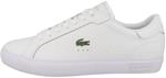 Lacoste Powercourt Herren-Sneaker, WHT/WHT, 46 EU