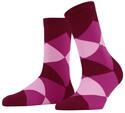 Burlington Damen Socken Bonnie W Sso Baumwolle gemustert 1 Paar, Rot Cranberry 8033,