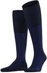 FALKE Herren Oxford Stripe Kniestr&uuml;mpfe atmungsaktive Baumwolle verst&auml;rkte