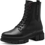 s.Oliver Damen Stiefeletten ohne Absatz zum Schn&uuml;ren Vegan, Schwarz (Black), 38 EU