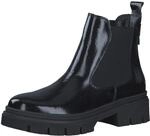 Tamaris Damen Chelsea Leder Blockabsatz bequem; BLACK PATENT, EU 40