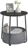 VASAGLE Beistelltisch rund, Kleiner Tisch, Couchtisch klein, Wohnzimmertisch, Korb