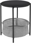 ML-Design Beistelltisch rund &Oslash;46xH51 cm, Anthrazit, Metall, Couchtisch mit...